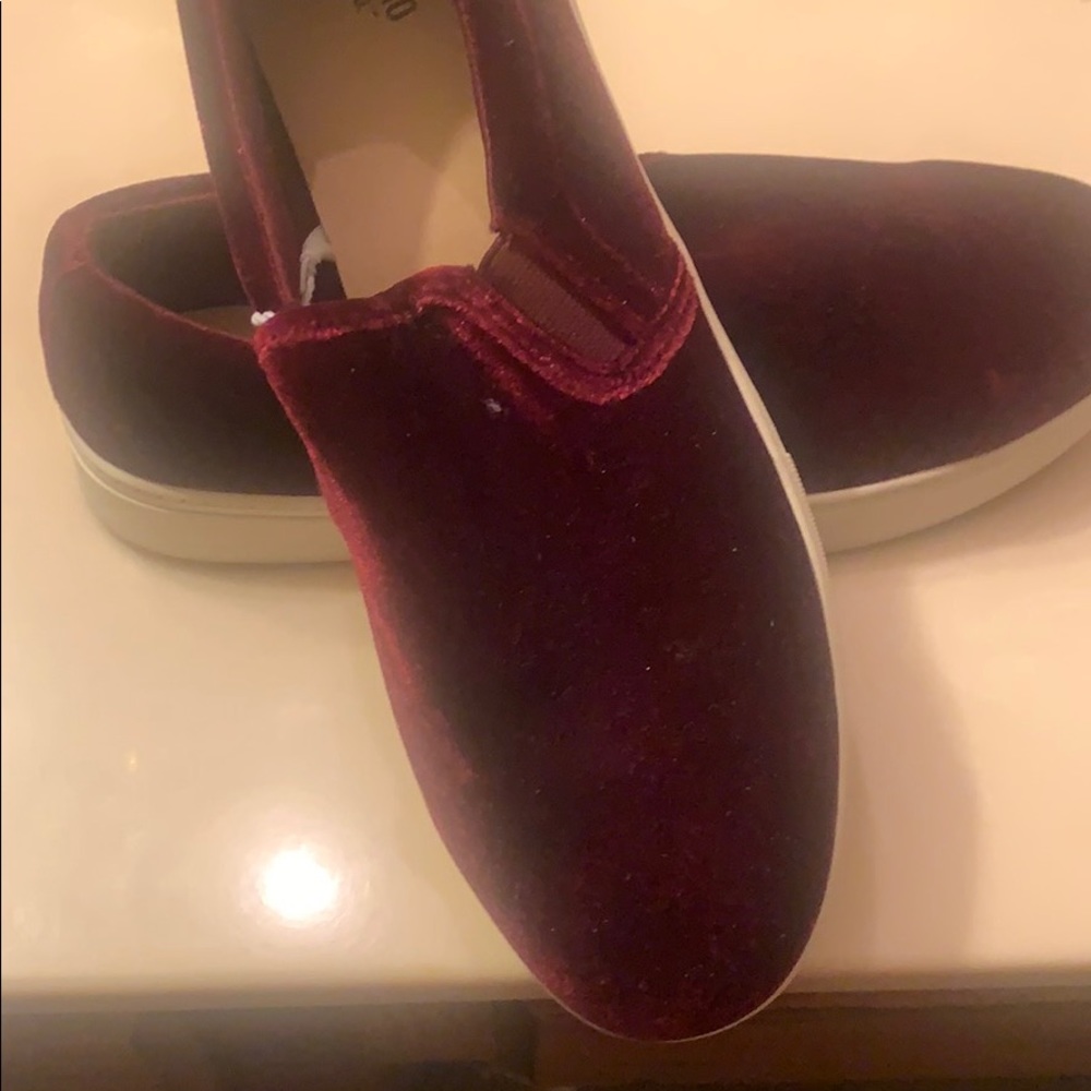 Velour slip on sneakers(Brand New)